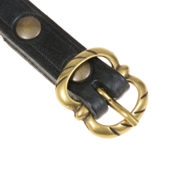 Medieval belt - black / brass