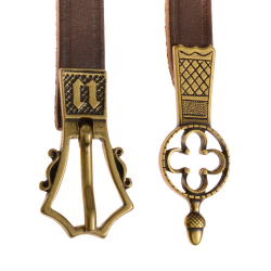 Mittelalter-G�rtel - braun / messing