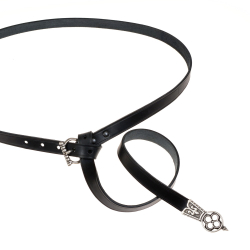 Medieval belt - black / silver