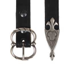 Medieval belt - black / silver