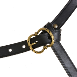 Medieval belt - black / brass