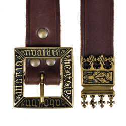 Medieval belt - brown / brass