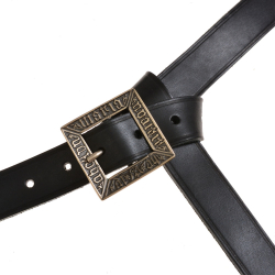 Medieval belt - black / silver
