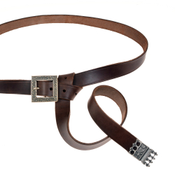 Medieval belt - brown / silver