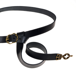 Medieval belt - brown / brass