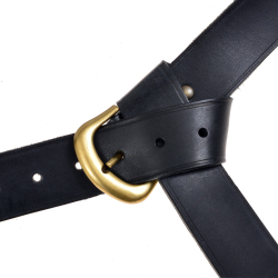 Medieval crussader belt - black / brass