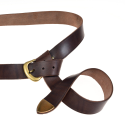 Medieval crussder belt - brown / brass