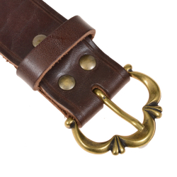 Medieval belt - brown / brass