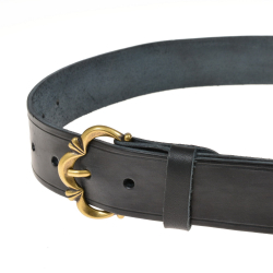 Medieval belt - black / brass