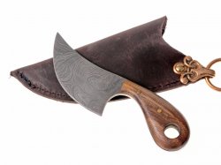 Damascus miniature knife