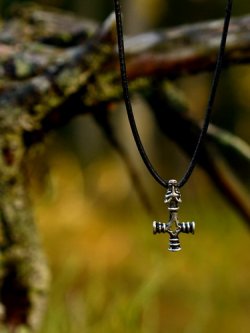 Wolf cross Mjlnir  in nature