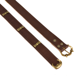 Medieval belt - brown / brass