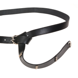 Medieval belt - black / silver