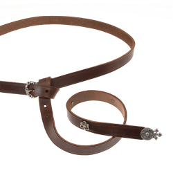 Late medieval belt - brown / silver