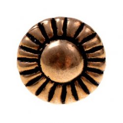 Floral shaped bronze button