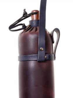 Medieval leather bottle - side