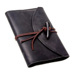 Leather book cover - black