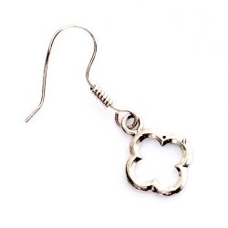 Medieval earring - silver plated
