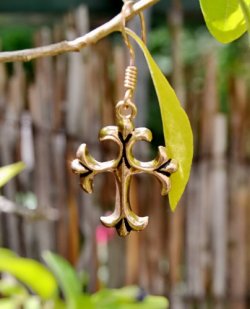 Medieval Ear Ring Cross