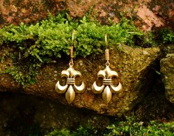 Medieval earrings Fleur de Lys