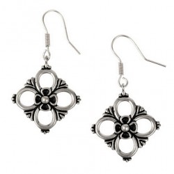 Medieval earrings - silver-plated