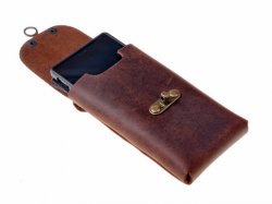 Leather smartphone case - opened