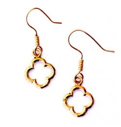 Quatrefoil shaped medieval earrings