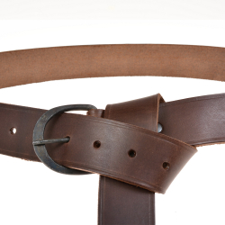 Medieval belt with iron buckle