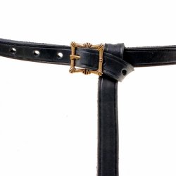 Late Medieval leather belt - black