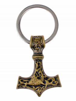 Mjoelnir key ring holder - brass color