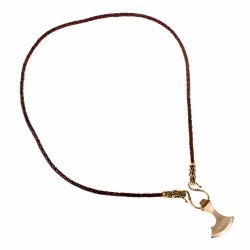 Viking leather necklace - brown