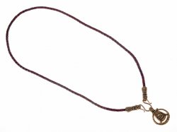 Leather necklace - brown