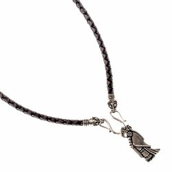 Viking leather necklace - black