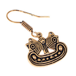 Viking Ship Earring - bronze