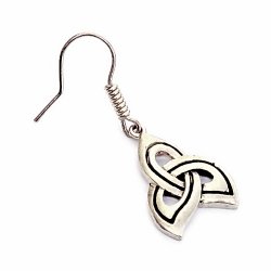 Earring Celtic Triad - silver plated