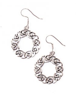Earrings Celtic knot - silver plated