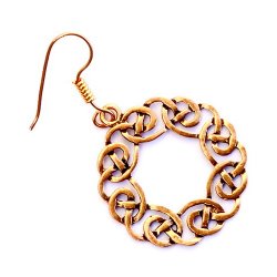 Celtic Earrings with knot work wreath