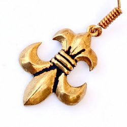 Earring fleur de Lys - bronze