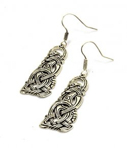 Viking earrings with dragon motif