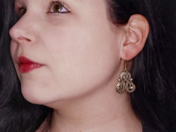 Viking earrings in use