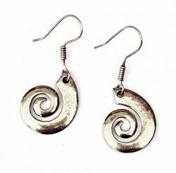Earrings with spiral as a pair