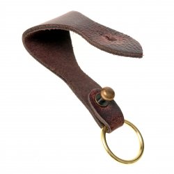 Leather key ring holder - opened