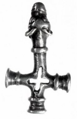 Original wolf cross pendant
