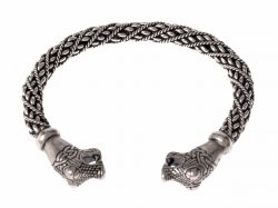 Viking bangle - silver plated