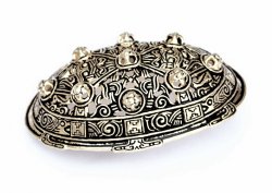 Viking Oval Fibula Replik - silver plated