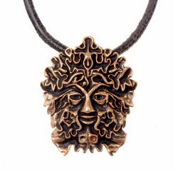 Green Man Amulett - Bronze