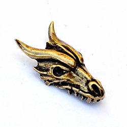 Dragon Head Amulet - brass