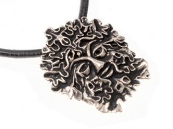 Green man amulet - silver