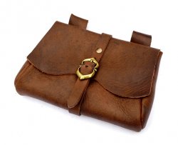 Medieval belt purse - brown