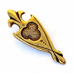 Medieval strap end fitting - brass